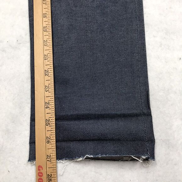 UNIQLO Selvedge Jeans Men 33x27 (33/34 tag) Crop Fray Dark Kaihara Raw Wash Slim - Picture 10 of 16